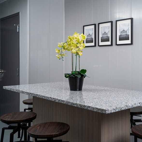 Trusscore Wall&CeilingBoard in Multi-Residential Unit Kitchen