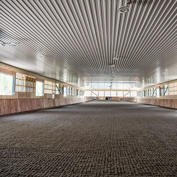 Trusscore NorLock White Installed in a Agricultural Horse Stable