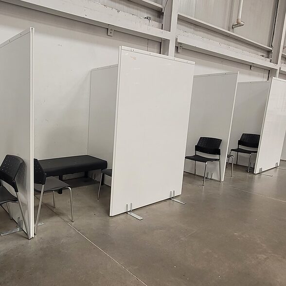 TempWall by Trusscore in a Vaccine Healthcare Facility