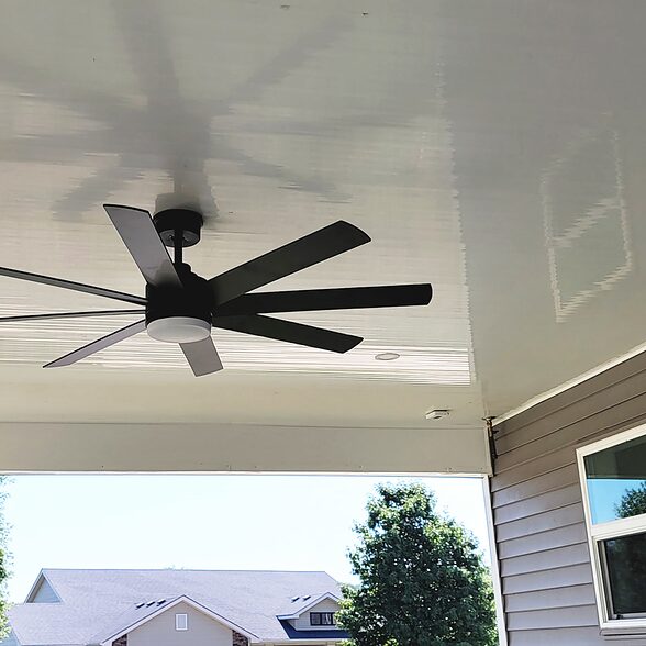 Trusscore wall&ceilingboard white on residential porch ceiling
