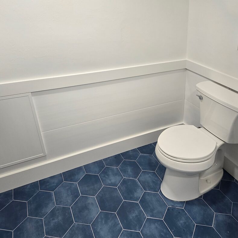 Trusscore Wall&CeilingBoard in Residential Basement Bathroom