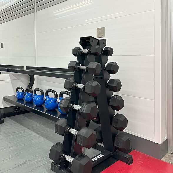Trusscore Wall&CeilingBoard and Trusscore SlatWall in Recreational Gym in Office Space
