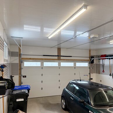 Trusscore Wall&CeilingBoard and SlatWall in Residential Garage