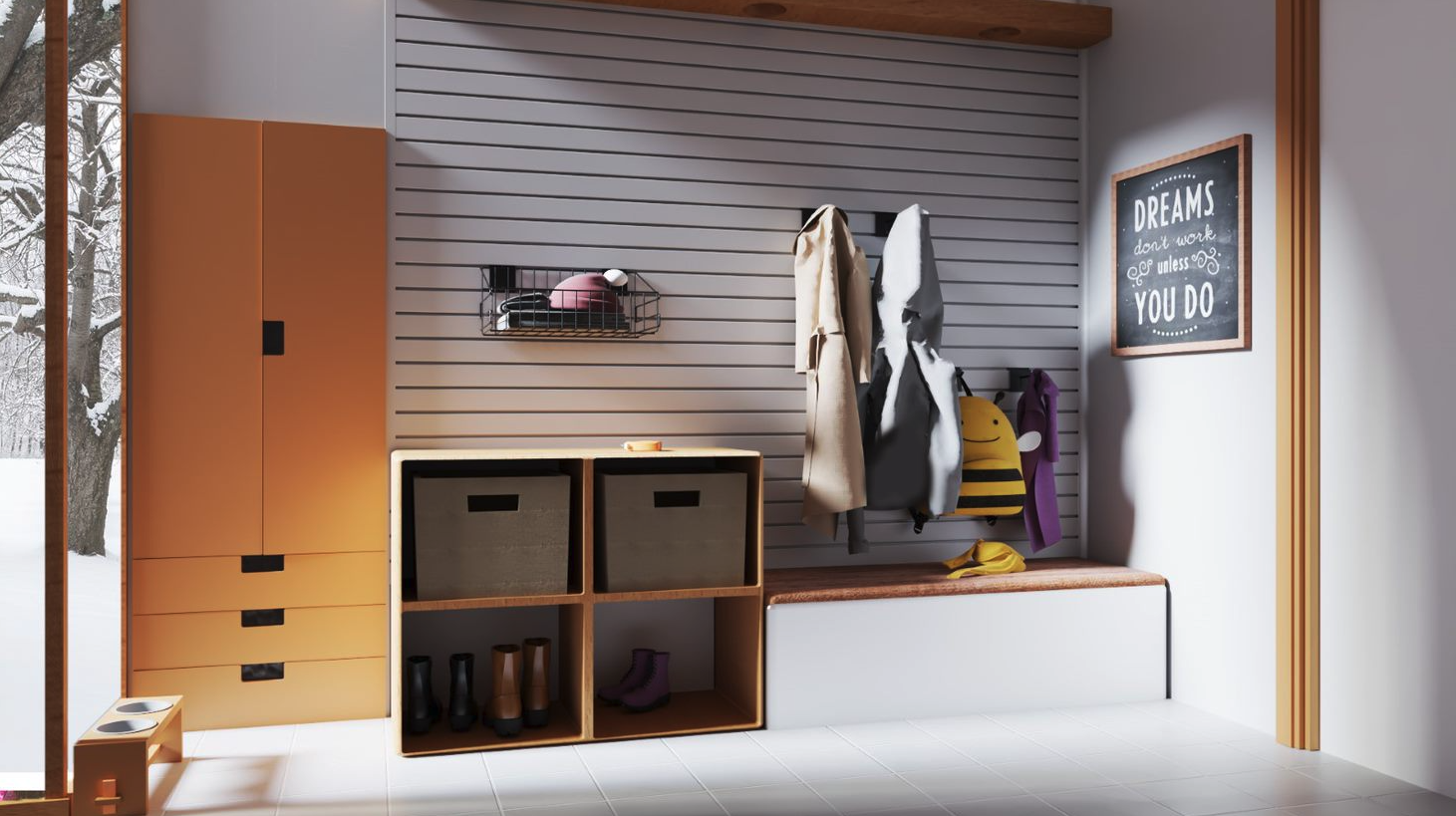 SlatWall Wall Organization System Trusscore