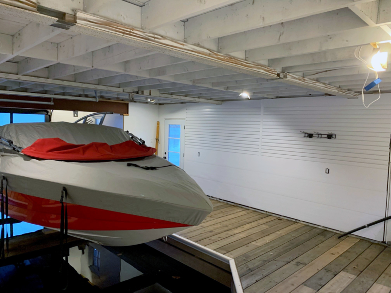 Trusscore in a boathouse