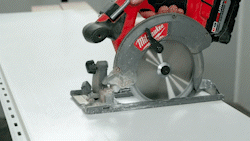 Use a miter saw or circular saw with a fine-tooth blade in the reverse direction
