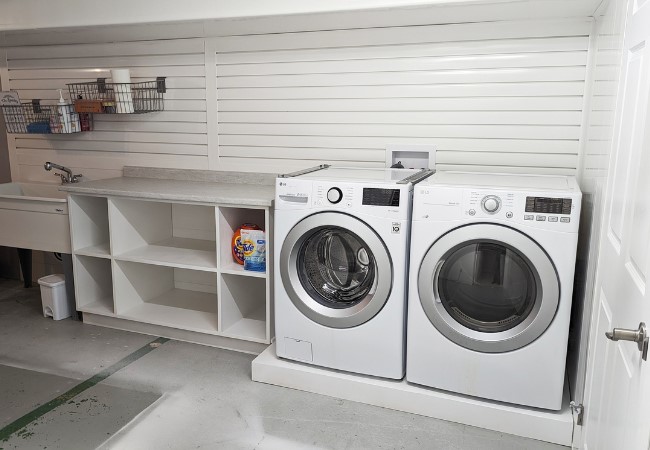How Can Closets, Bins, and Baskets Keep Laundry Supplies Organized?
