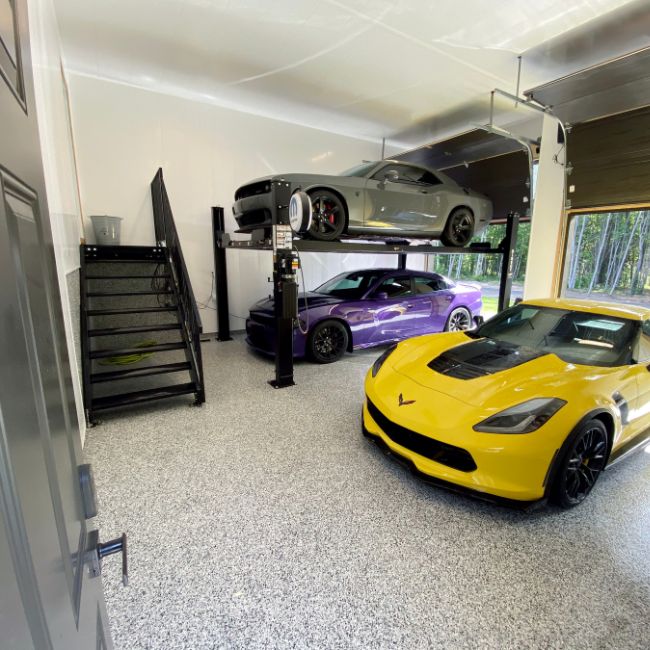 Trusscore Wall&CeilingBoard in a Garage