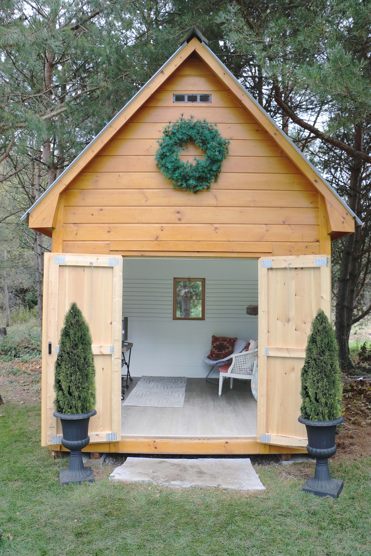 Small She Shed Interiors | Cabinets Matttroy