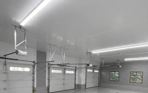 Trusscore Wall&CeilingBoard and SlatWall in Residential Garage