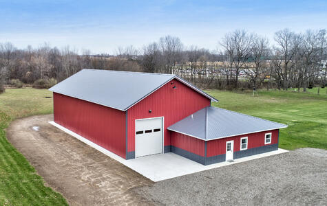 Stock image of what types of barns and workshops Trusscore could be installed in