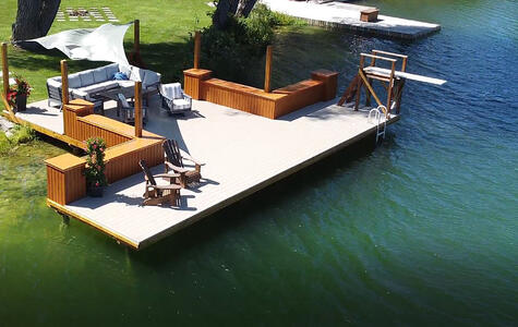 DockDeck by Trusscore in a Residential Dock and Deck