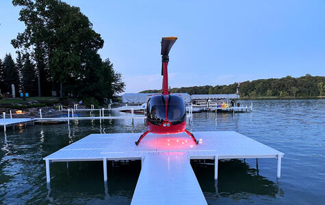 DockDeck by Trusscore on a Residential Dock and Helicopter Pad