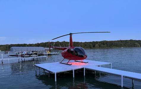 DockDeck by Trusscore on a Residential Dock and Helicopter Pad