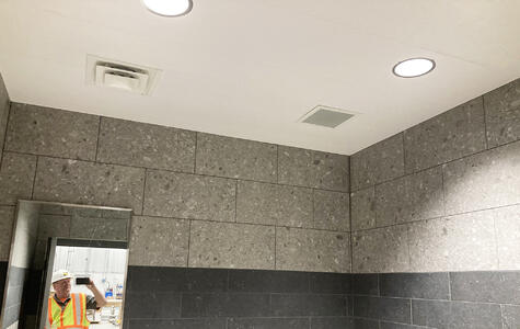 Trusscore Wall&CeilingBoard in Commercial Bathroom