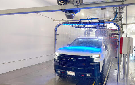 Trusscore Wall&CeilingBoard in a Commercial Car and Truck Wash