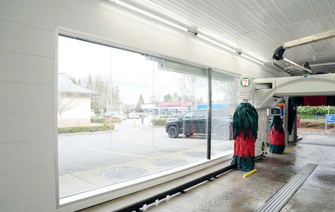 Trusscore Wall&CeilingBoard in a Commercial Car Wash