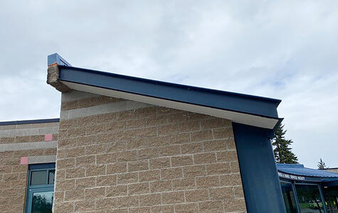 Trusscore Wall&CeilingBoard Soffit on Commercial Building