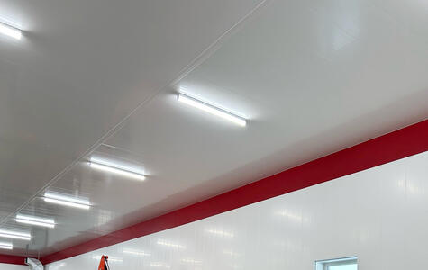 Trusscore Wall&CeilingBoard in Commercial Workshop Garage