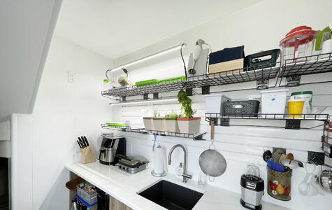 Trusscore SlatWall and Wall&CeilingBoard in a Kitchen Pantry