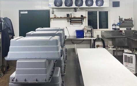 Trusscore white wallandceilingboard installed in a commercial kitchen