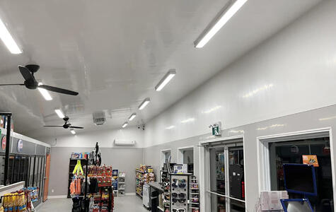 Trusscore Wall&CeilingBoard in Commercial Storefront
