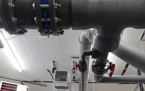 Trusscore Wall&CeilingBoard in a Commercial Indoor Pool Mechanical Room Trusscore Wall&CeilingBoard in a Commercial Indoor Pool Mechanical Room