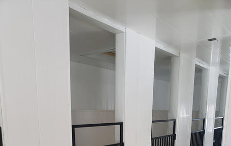 Trusscore Wall&CeilingBoard and Norlock in a Dog Kennel Trusscore Wall&CeilingBoard and Norlock in a Dog Kennel