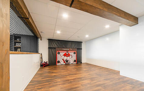 Trusscore Wall&CeilingBoard in a Residential Basement