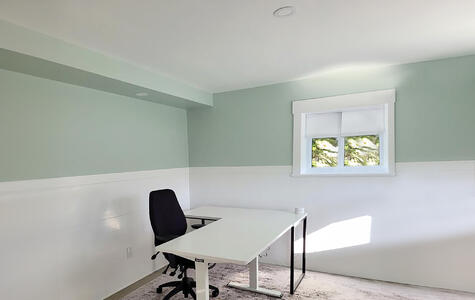 Trusscore Wall&CeilingBoard in Residential Basement Office