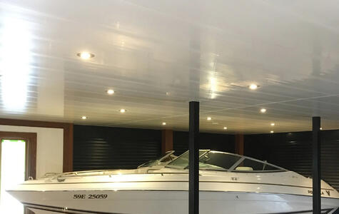 Trusscore Wall&CeilingBoard on Residential Boathouse Ceiling