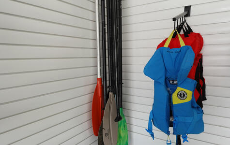 Trusscore SlatWall in Residential Boathouse