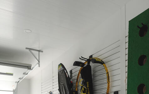 Trusscore Wall&CeilingBoard and SlatWall in Residential Boathouse