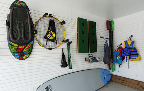 Trusscore Wall&CeilingBoard and SlatWall in Residential Boathouse