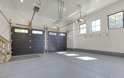 Trusscore white wallandceilingboard and slatwall installed on the walls and ceiling of dream home