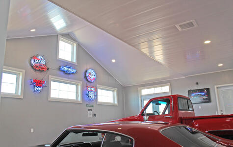 Trusscore Wall&CeilingBoard in Residential Garage