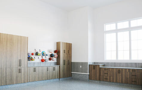 Trusscore Wall&CeilingBoard and SlatWall in a Luxury Residential Garage Trusscore Wall&CeilingBoard and SlatWall in a Luxury Residential Garage