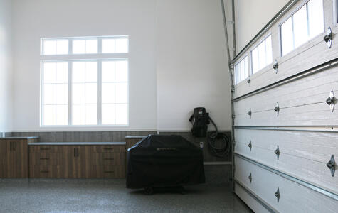 Trusscore Wall&CeilingBoard and SlatWall in a Luxury Residential Garage
