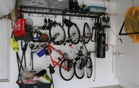 Trusscore Wall&CeilingBoard and SlatWall in a Residential Garage