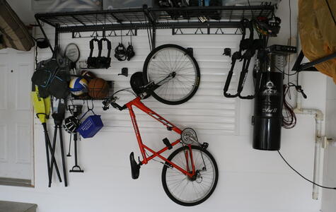 Trusscore Wall&CeilingBoard and SlatWall in a Residential Garage