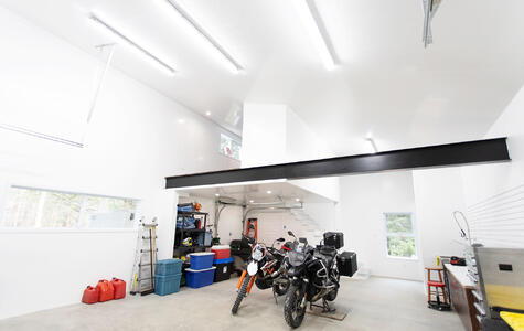 Trusscore Wall&CeilingBoard and SlatWall in Residential Garage