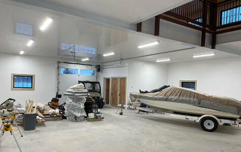 Trusscore Wall&CeilingBoard in a Residential Garage