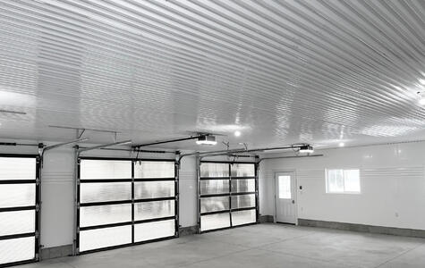 Trusscore Wall&CeilingBoard, SlatWall, and Ribcore in a Residential Garage