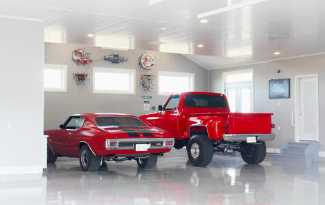 Trusscore Wall&CeilingBoard in Residential Garage