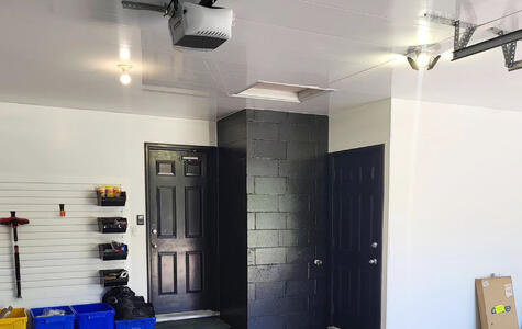 Trusscore Wall&CeilingBoard and SlatWall in Residential Garage