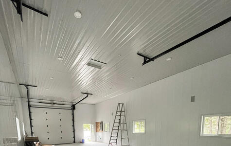 Trusscore Wall&CeilingBoard and RibCore in Residential Detached Garage