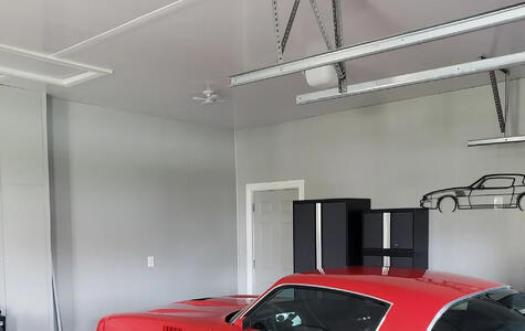 Trusscore Wall&CeilingBoard in Residential Garage