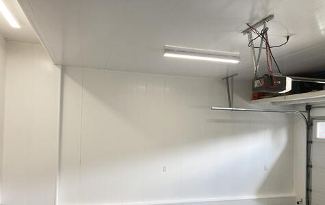 Trusscore Wall&CeilingBoard in Residential Garage