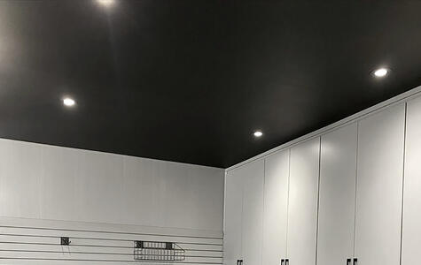 Trusscore Wall&CeilingBoard and SlatWall in Residential Garage