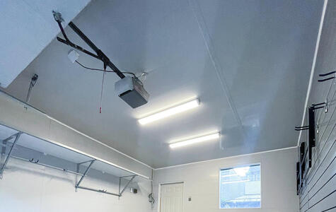 Trusscore Wall&CeilingBoard in Residential Garage